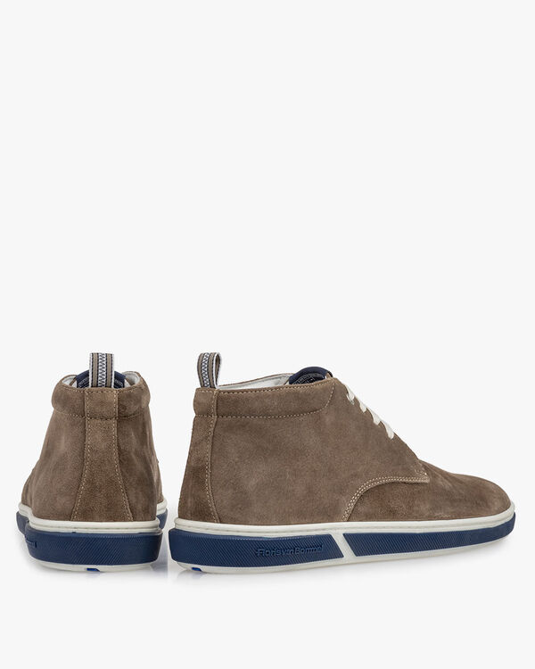 Boot suede leather taupe