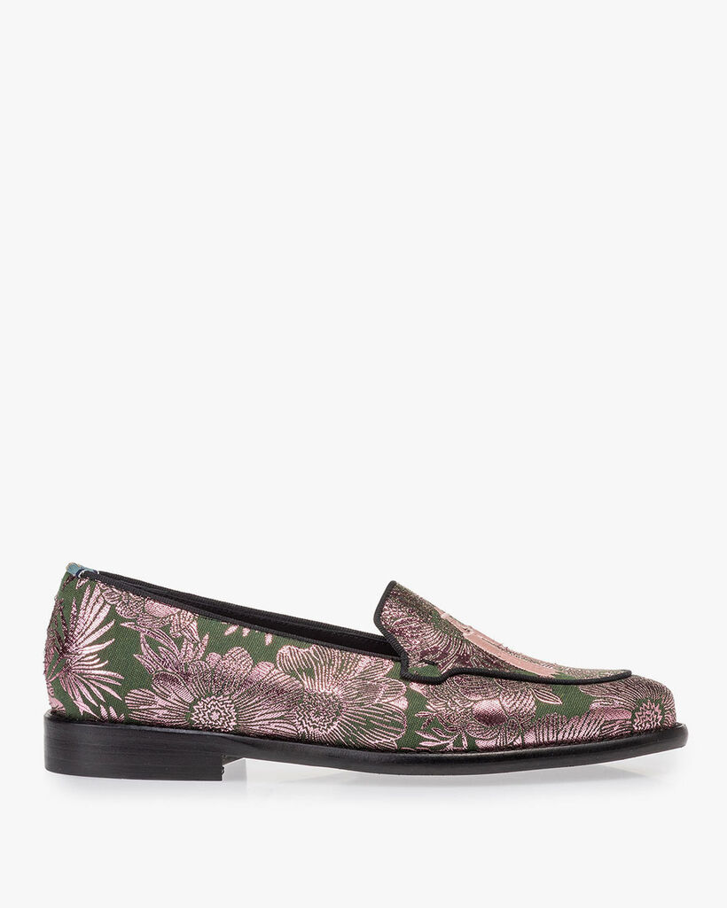 Loafer green with print