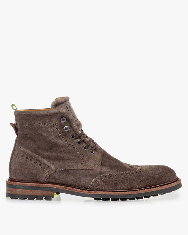 Stiefel Wildleder taupe