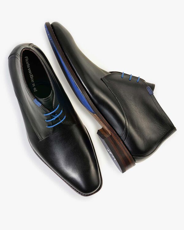 Schnürstiefel Kalbsleder Schwarz