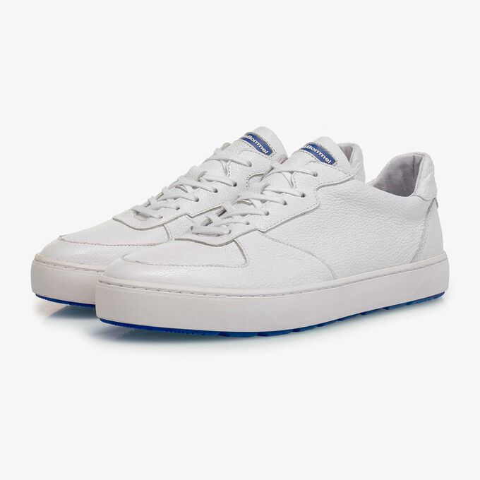 white calf leather sneakers