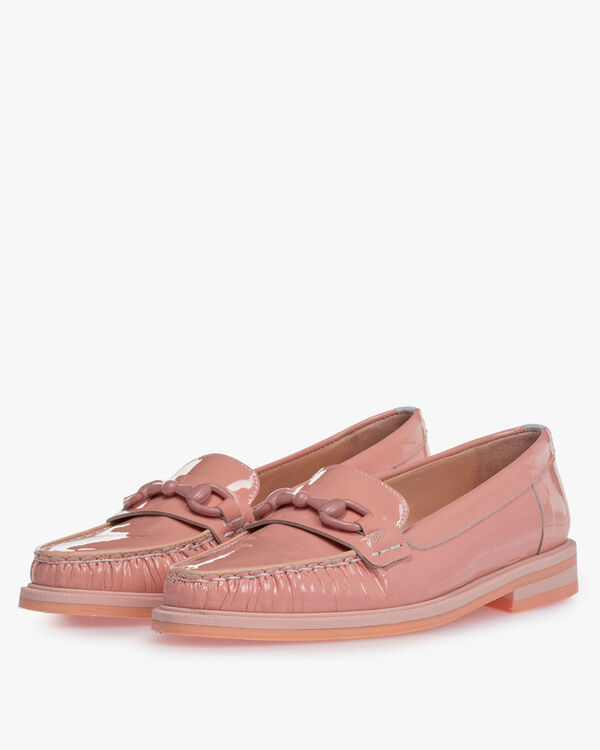 Loafer patent leather pink