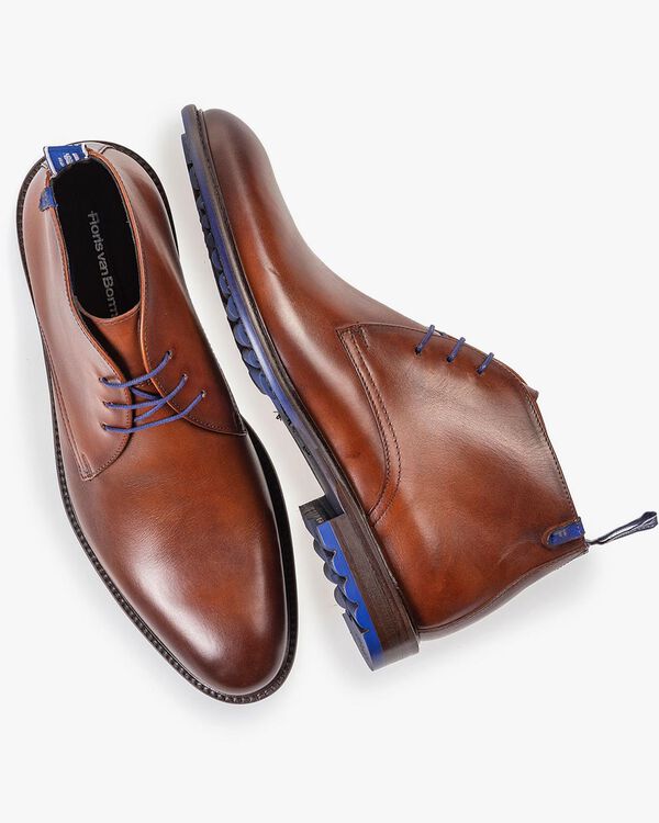 Schnürstiefel Kalbsleder cognac