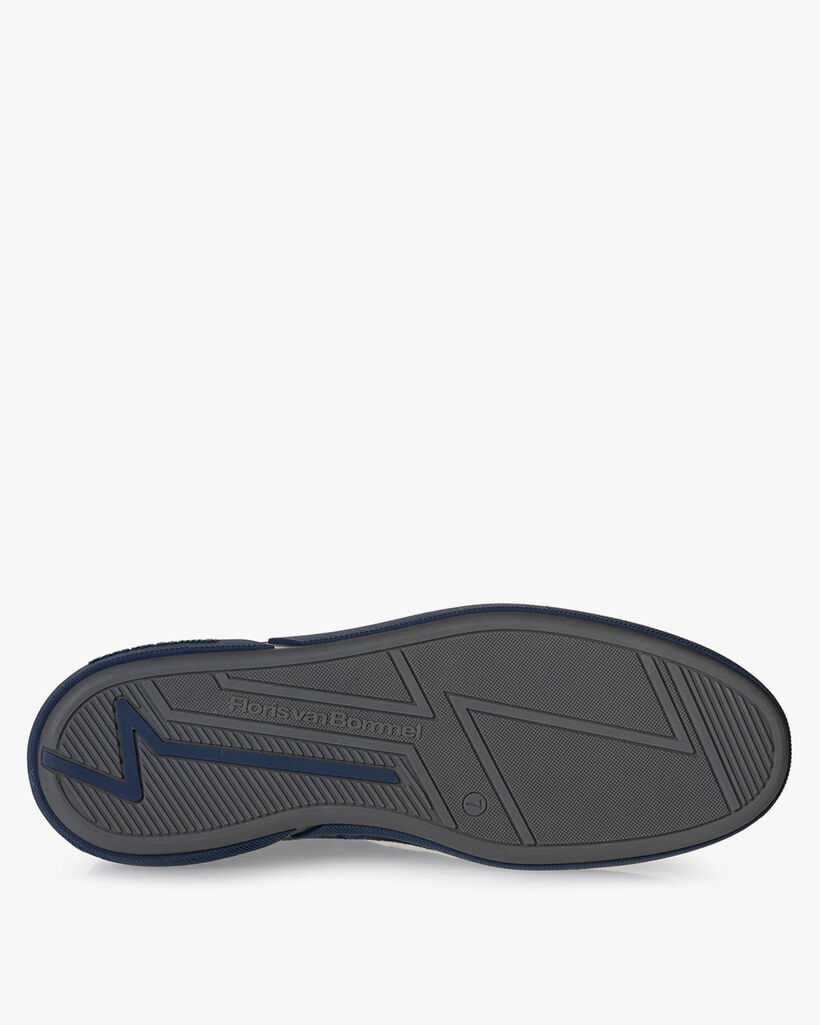 Sneaker Leder-Print blau