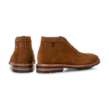 Schnürstiefel Wildleder cognac