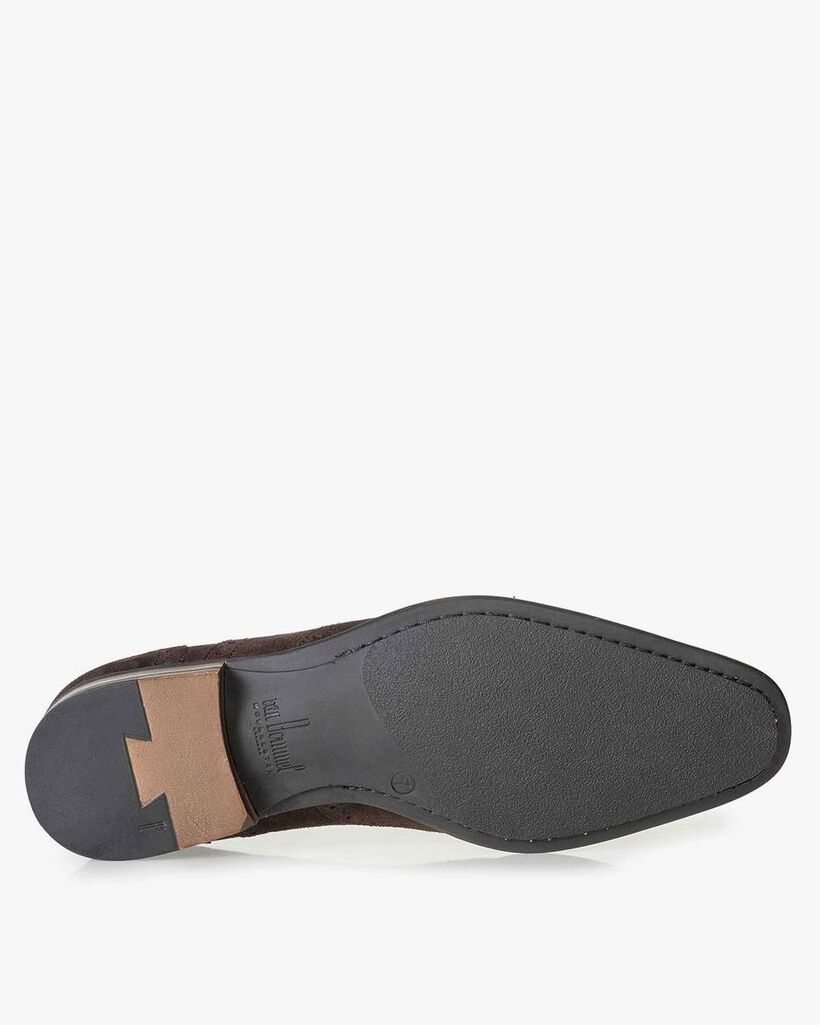 Brauner Kalbswildleder-Brogue