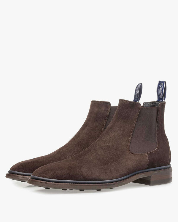 Chelsea boot suede leather brown