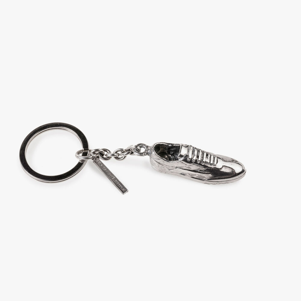 Silver sneaker key ring