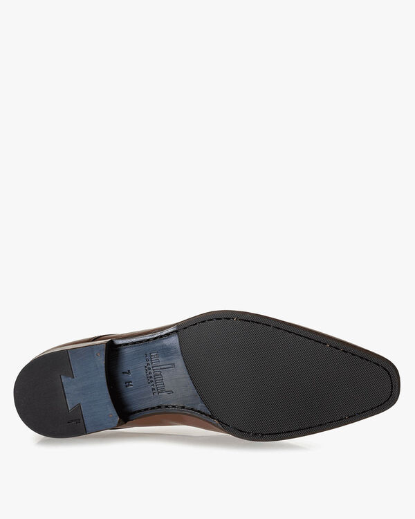 Lace shoe calf leather dark cognac