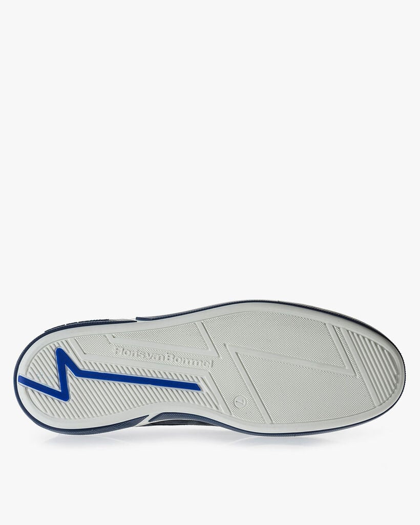 Dunkelblauer Wildleder-Schnürstiefel