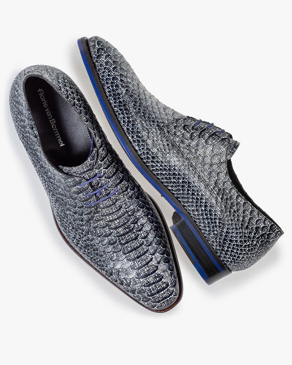 Black/white leather lace shoe 18168/11 | Floris van Bommel Official®