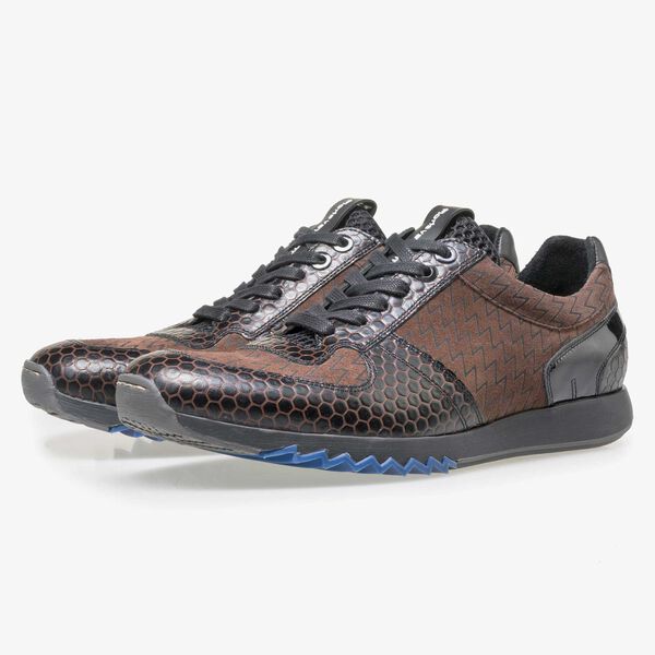 Floris van Bommel brauner Herren Leder Sneaker