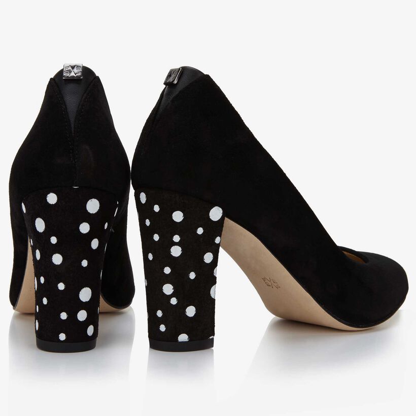 Floris van Bommel black suede women's pump