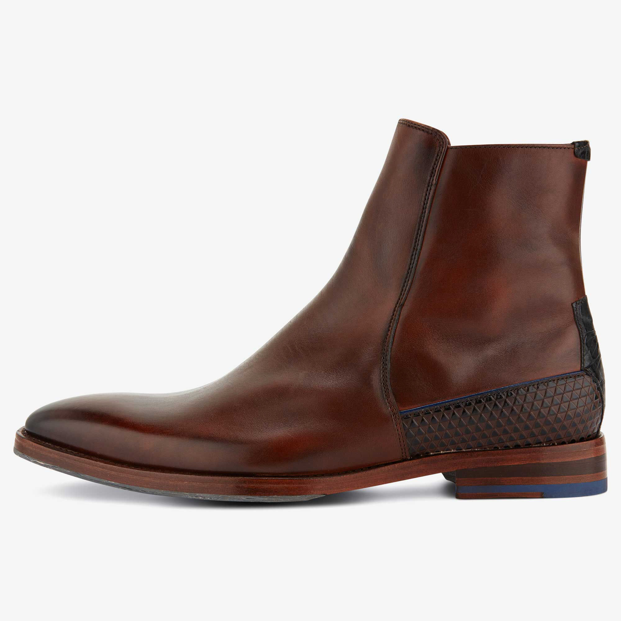 Cognac leather men s Chelsea boot 10905 00 Floris van Bommel