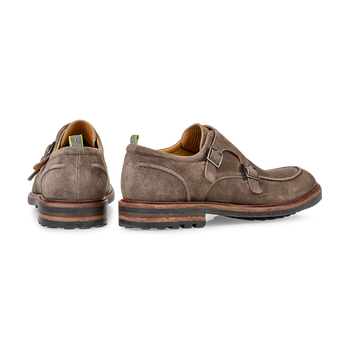 Monk-Schnallenschuh Wildleder taupe