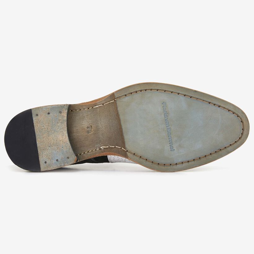 Floris van Bommel green suede men's lace-up shoe