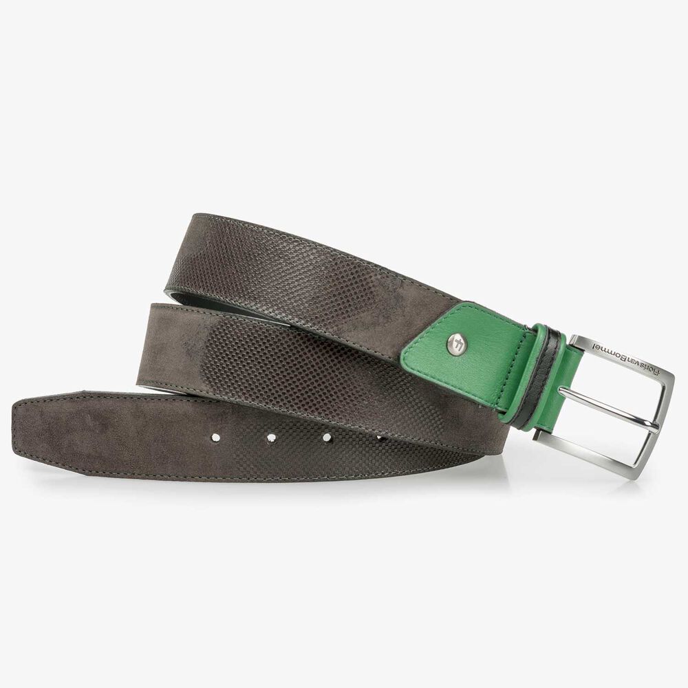 Blue/ Green canvas belt with green accents
