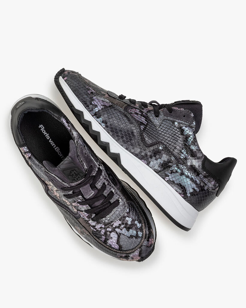 Nineti Reptilienprint dunkelgrau