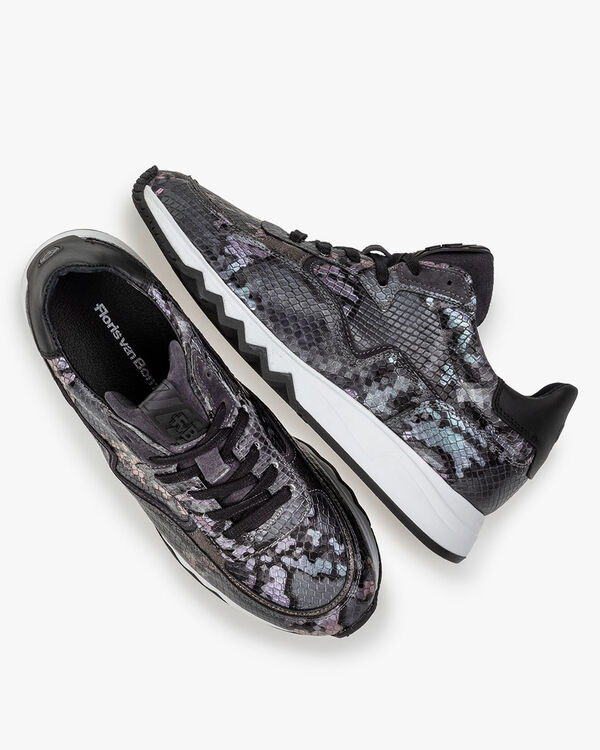 Nineti Reptilienprint dunkelgrau