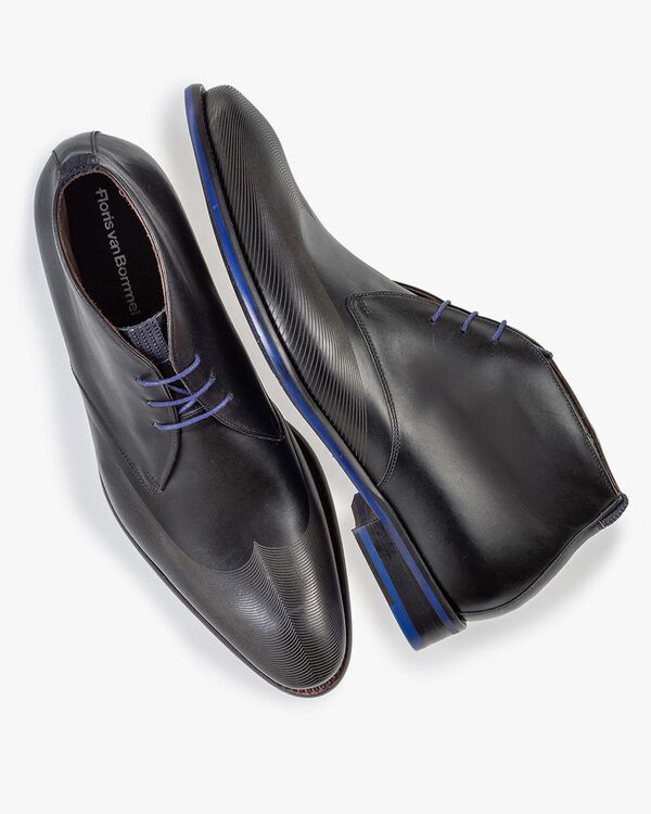 Schnürstiefel schwarz Kalbsleder