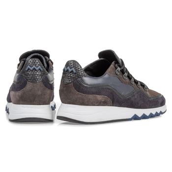 Sneaker dark brown suede leather