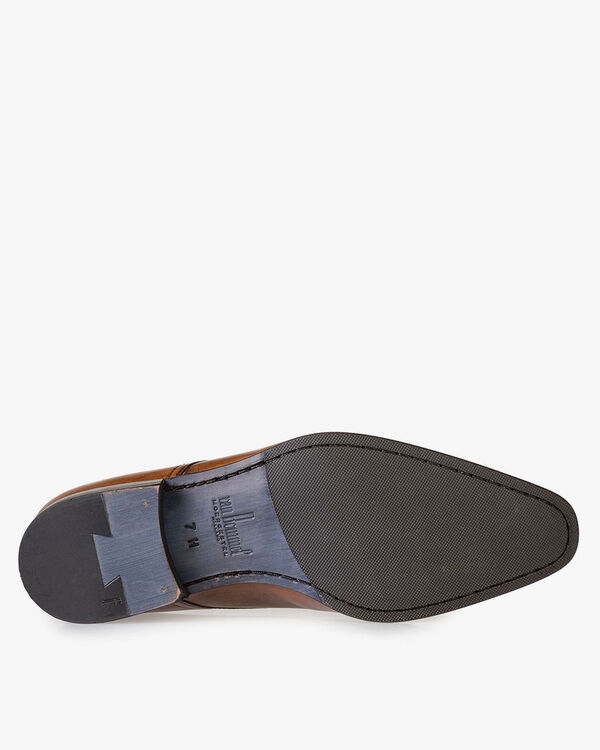 Kalbsleder-Schnürschuh cognac