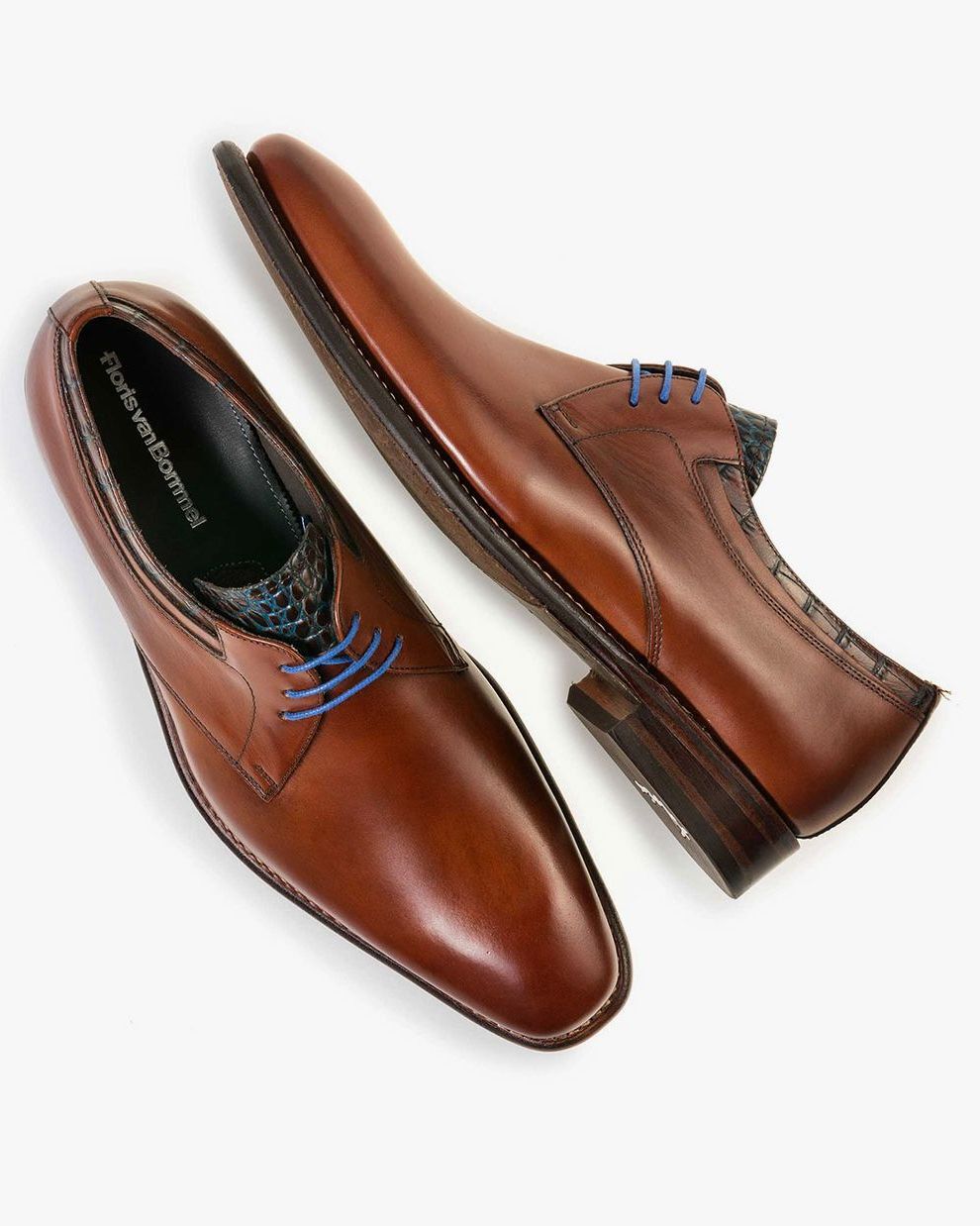 Mid brown leather lace shoe Floris van Bommel