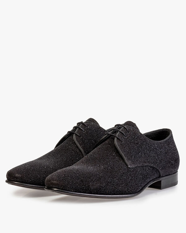 Lace shoe suede black