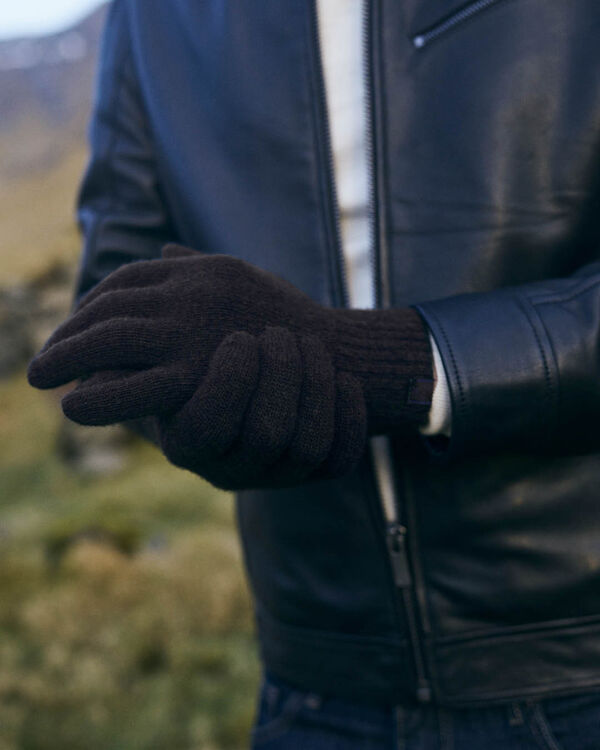 Handschuhe Wolle braun