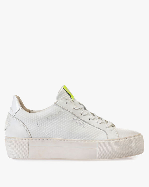 Sneaker printed leather white