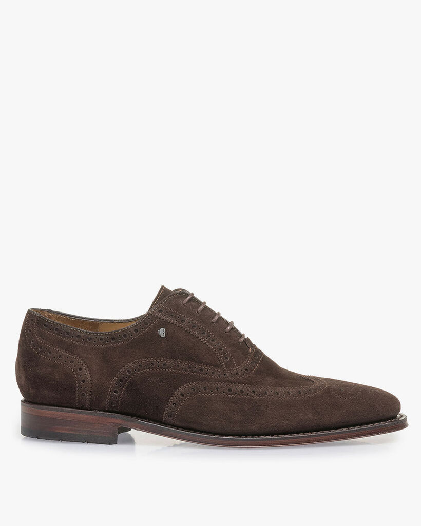 Dunkelbrauner Wildleder-Brogue