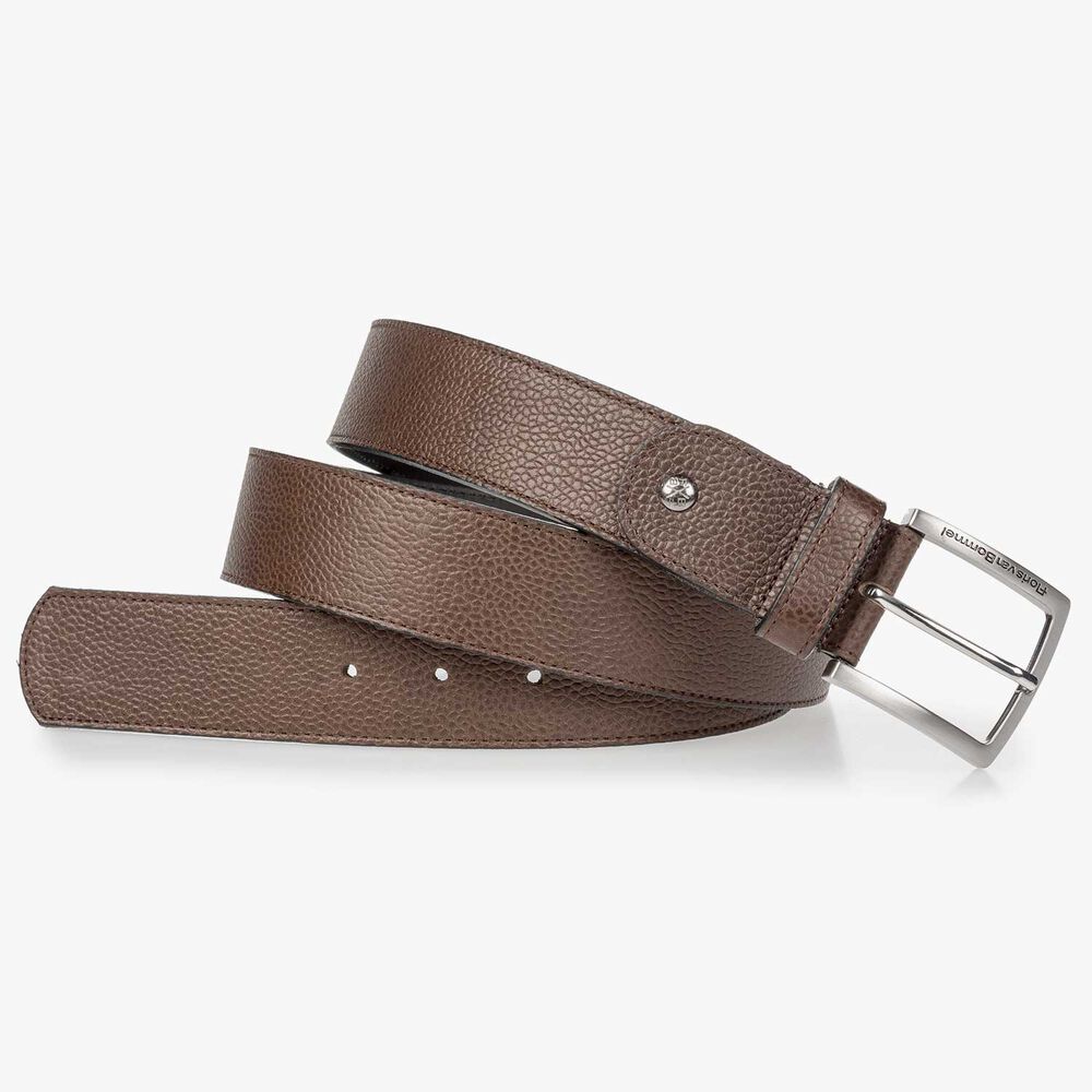 Dark brown calf’s leather belt