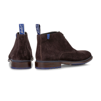 Schnürstiefel Wildleder dunkelbraun