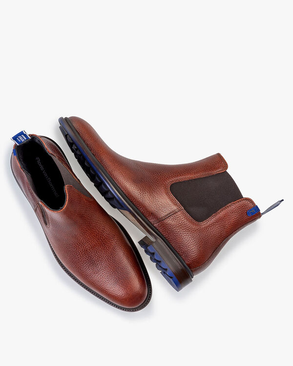 Chelsea boot printed leather cognac