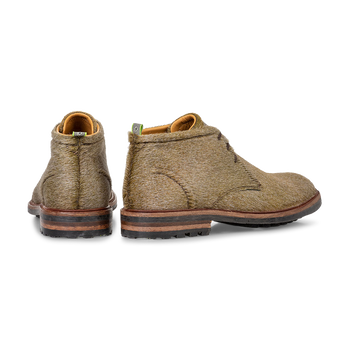 Lace boot pony taupe