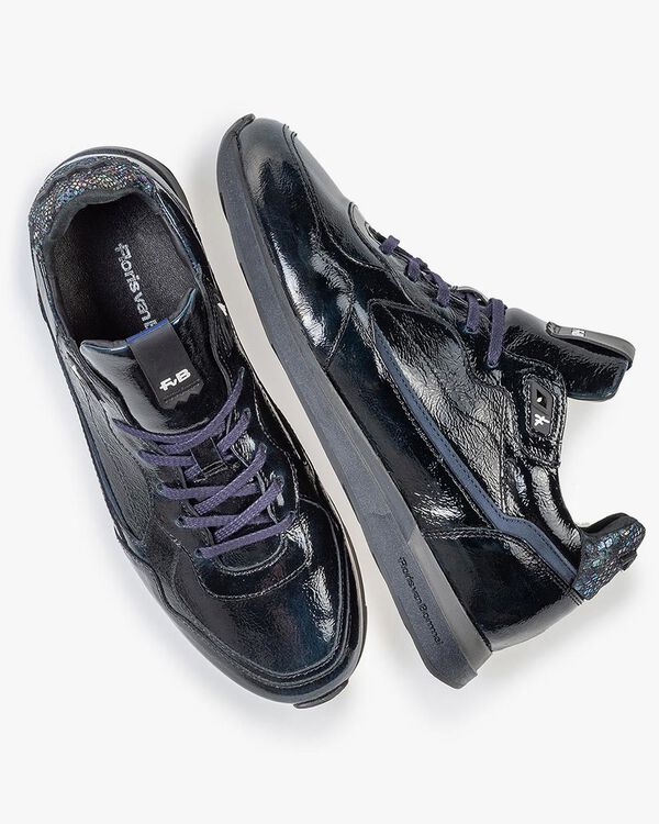 Sneaker blue patent leather