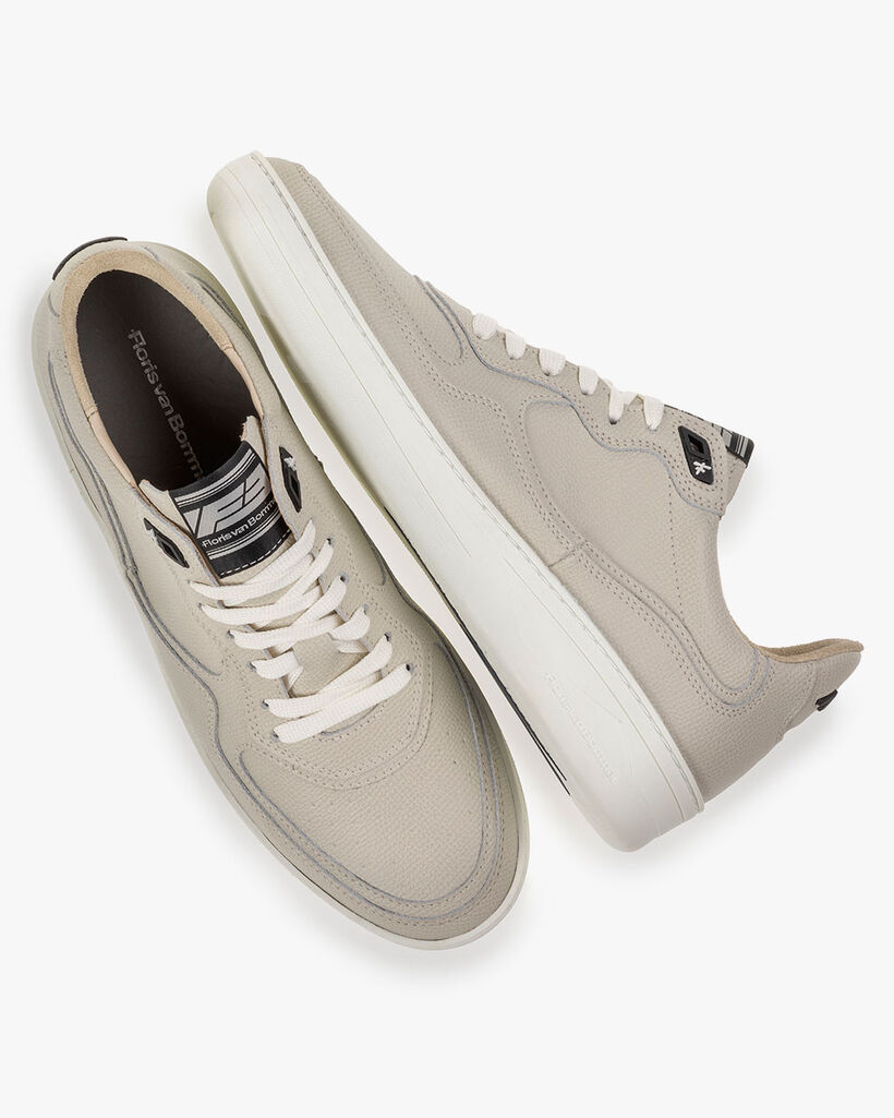 Sneaker leather print natural