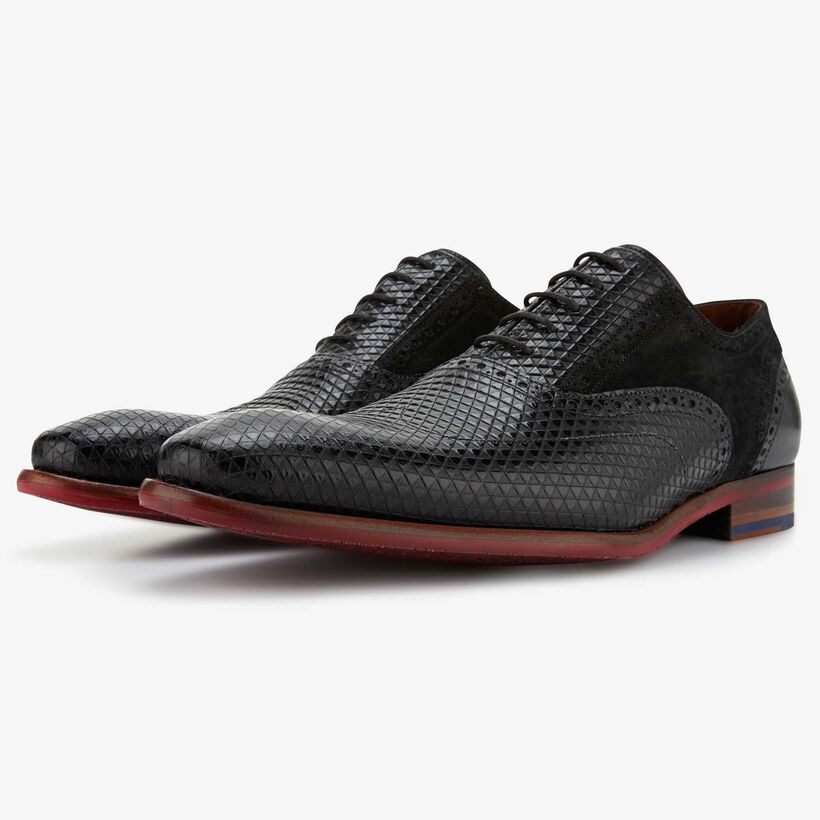 Floris van Bommel black men’s lace shoe