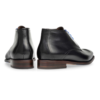 Schnürstiefel Kalbsleder Schwarz