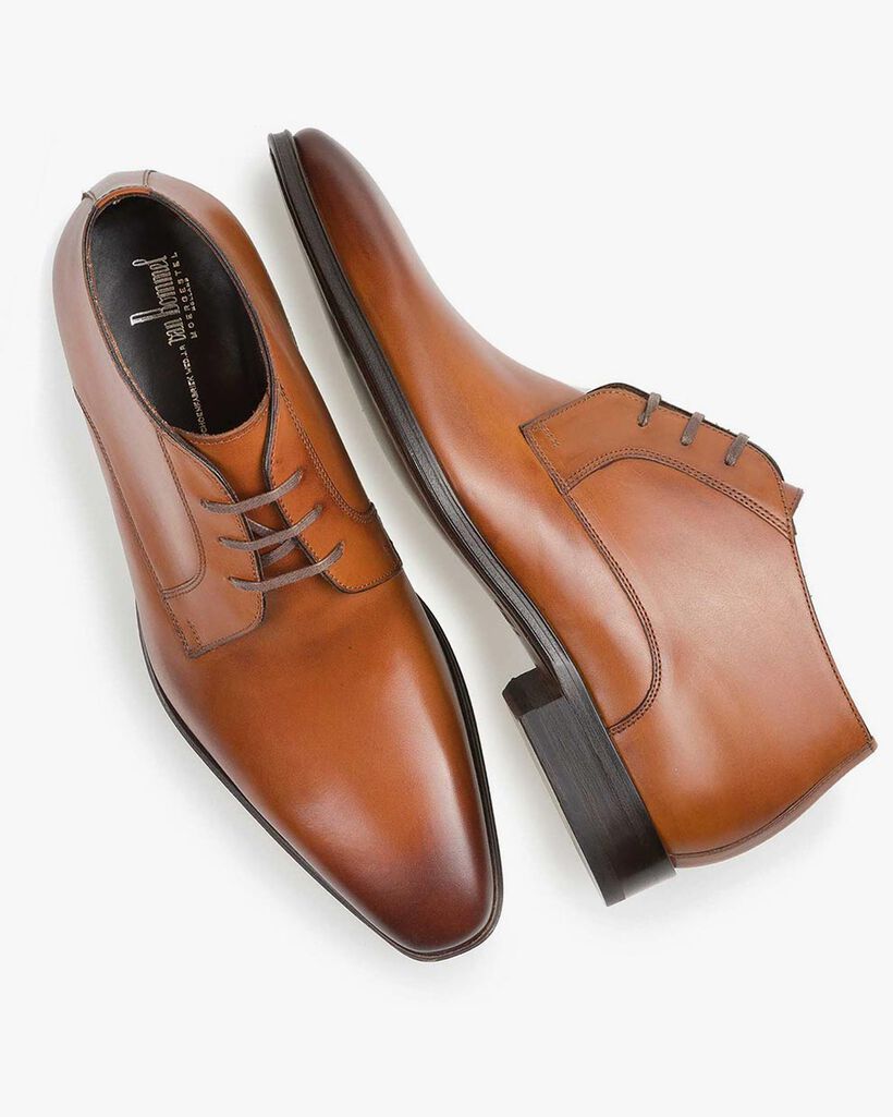 Schnürstiefel Kalbsleder cognac