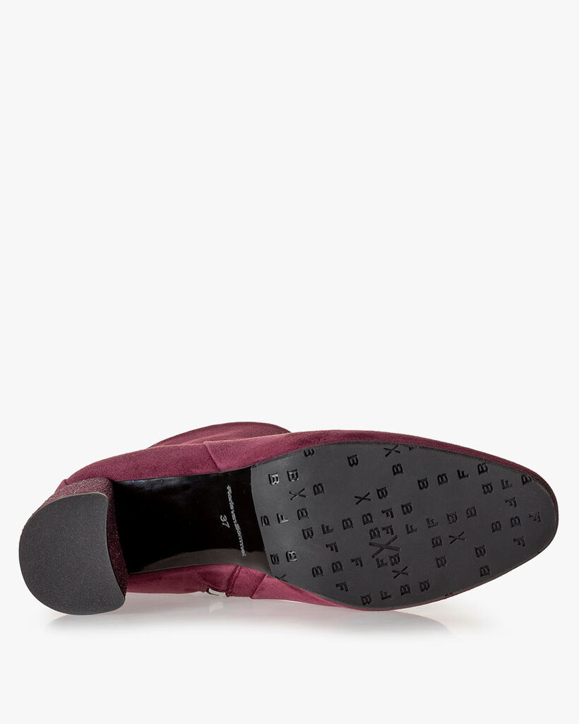 Stiefelette Wildleder bordeaux