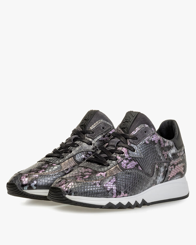 Nineti Reptilienprint dunkelgrau