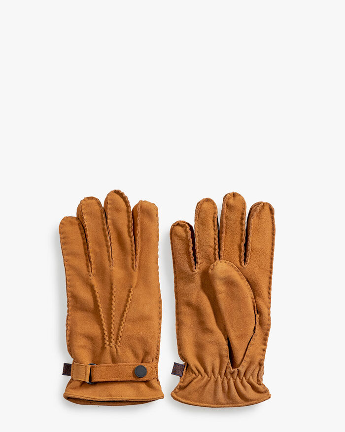 Gloves suede cognac