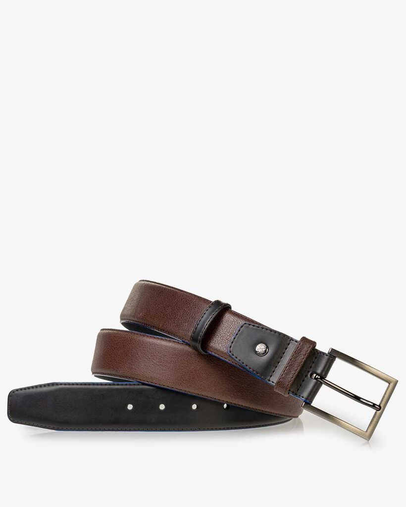 Belt calf leather black