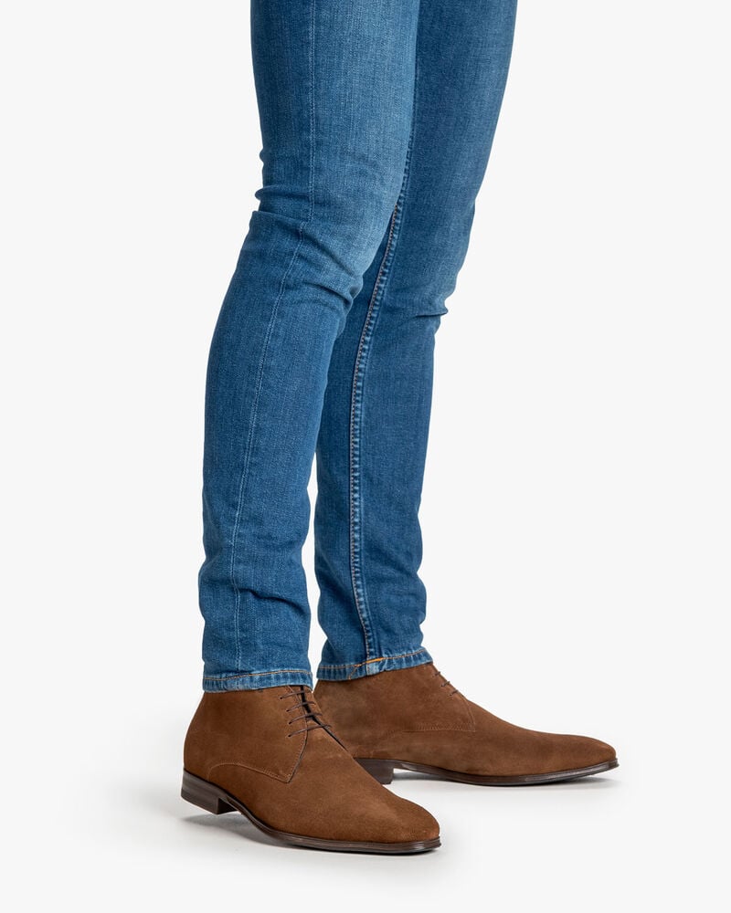 Schnürstiefel Wildleder braun