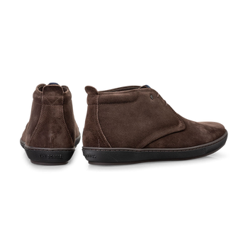 Schn&uuml;rstiefel Wildleder dunkelbraun