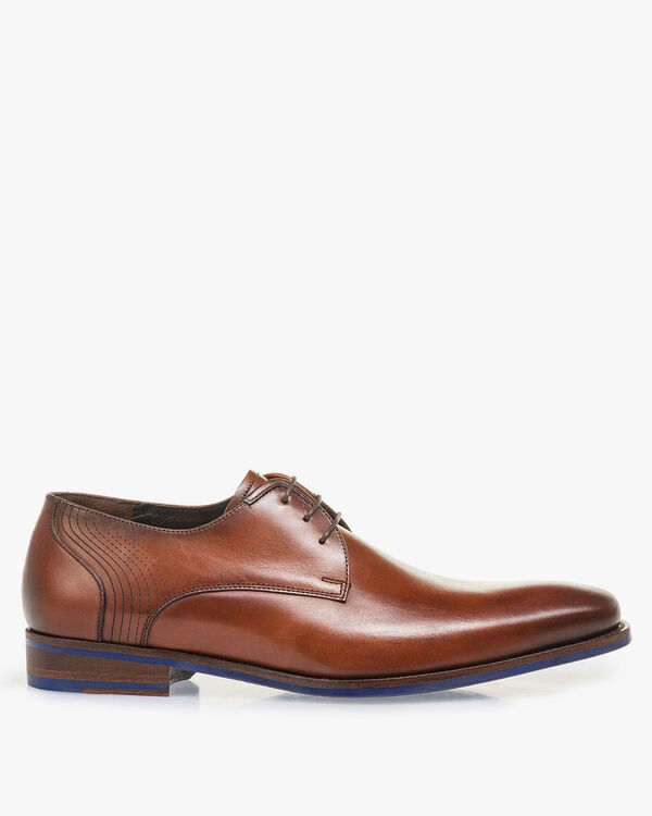 Cognacfarbener Schn&uuml;rschuh