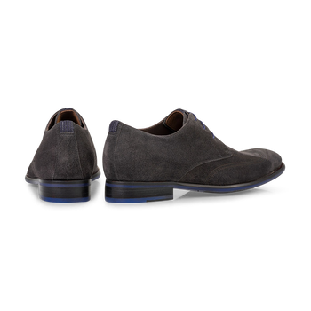 Schn&uuml;rschuh Wildleder dunkelgrau