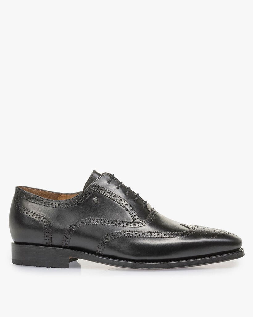 Black calf leather brogue