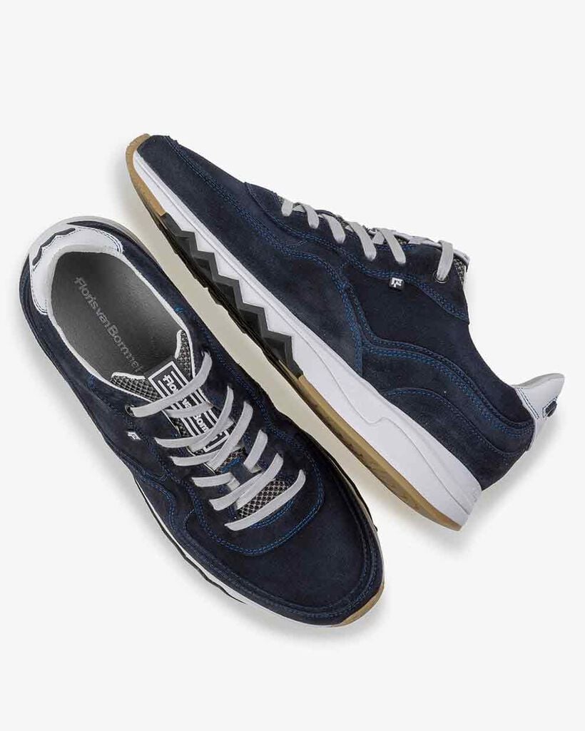 Nineti dark blue suede leather
